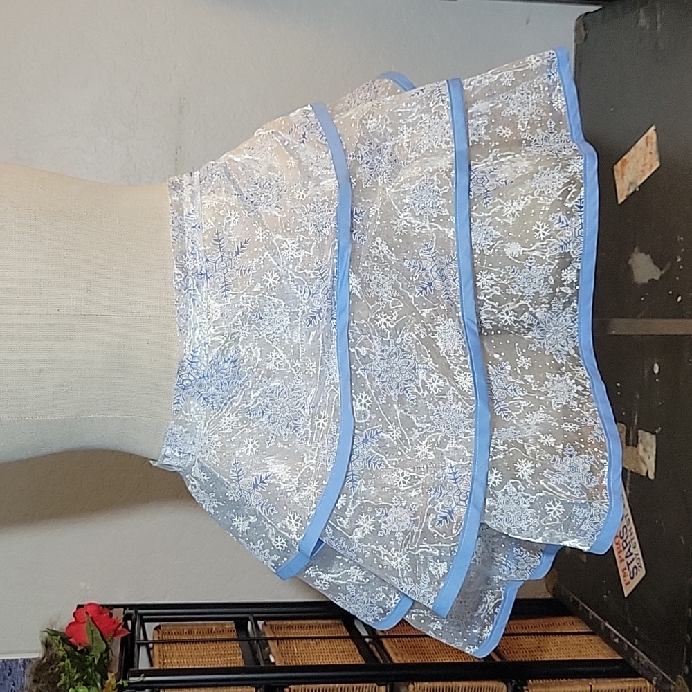 Handmade Winter Wonderland Snowflake Ruffle Apron